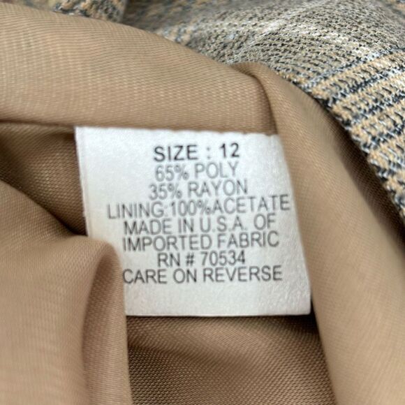 Orvis Vintage Tweed Blazer Tan Size 12 - Picture 7 of 7